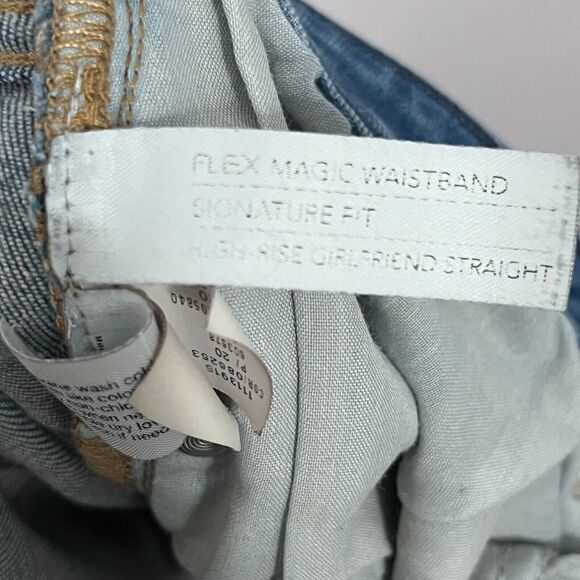 Lane Bryant Jeans Women Size 20 Distressed Girlfriend Straight Flex Waistband - Picture 5 of 9